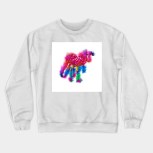 Flamingo Flock In Abstract Crewneck Sweatshirt